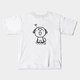 Happy Dog ( back ) Kids T-Shirt